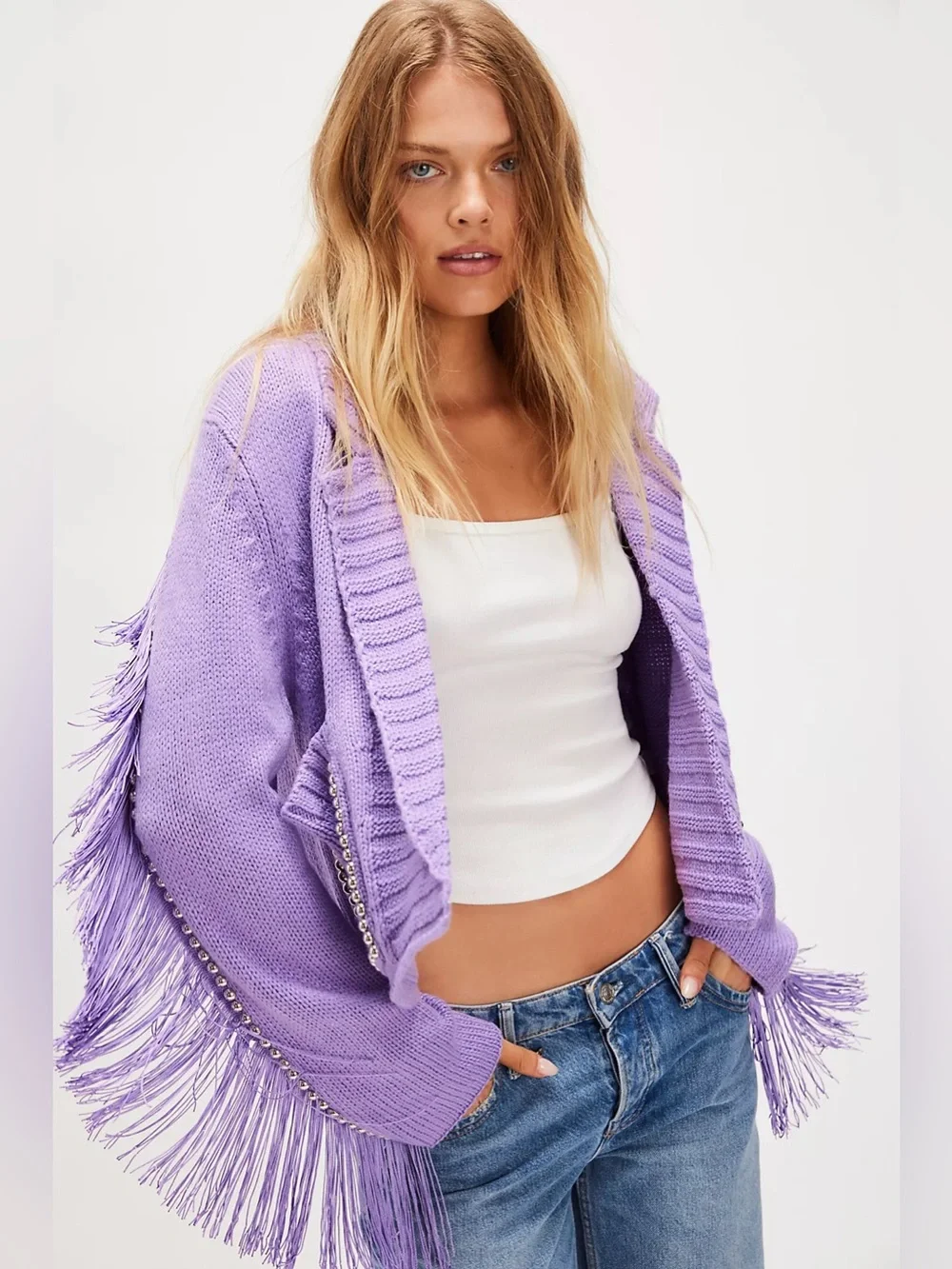 Understated Leather Cropped Rodeo Trench Sweater